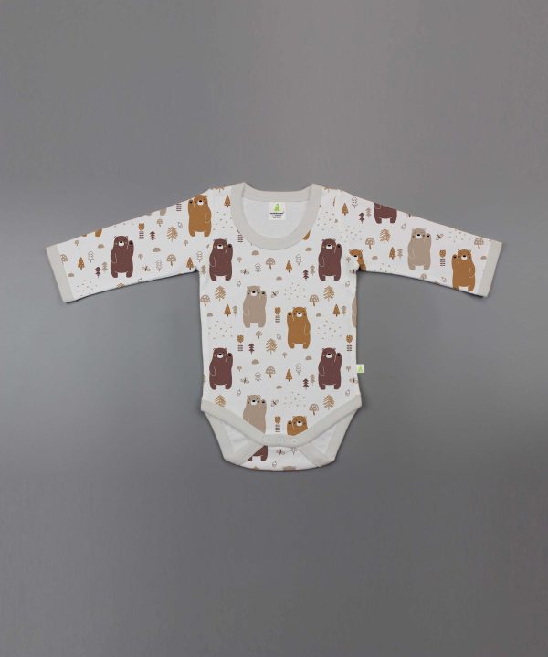 Woodland Bear Full Sleeve Bodysuit - imababywear