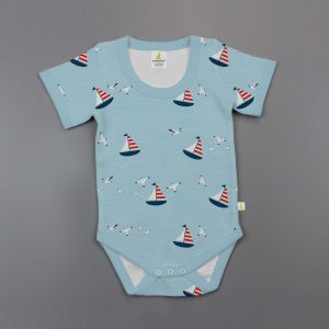 Nautical Half Sleeve Bodysuit - imababywear