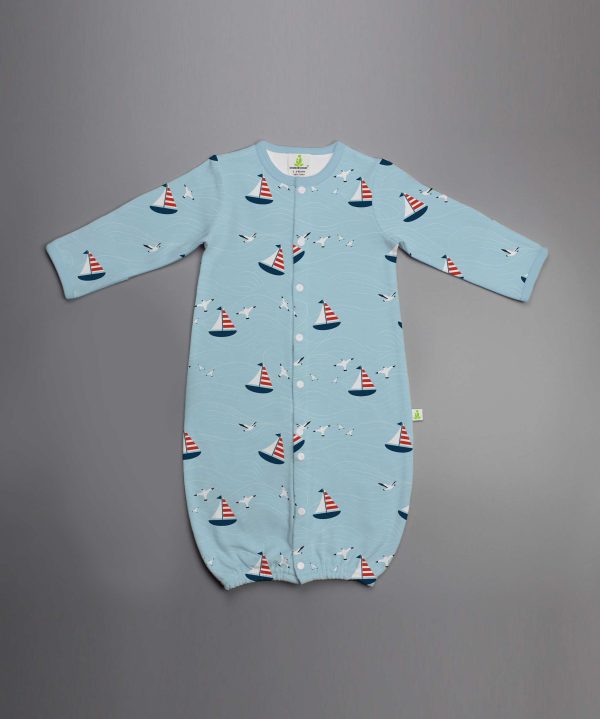 Nautical Convertible Sleepsuit - imababywear