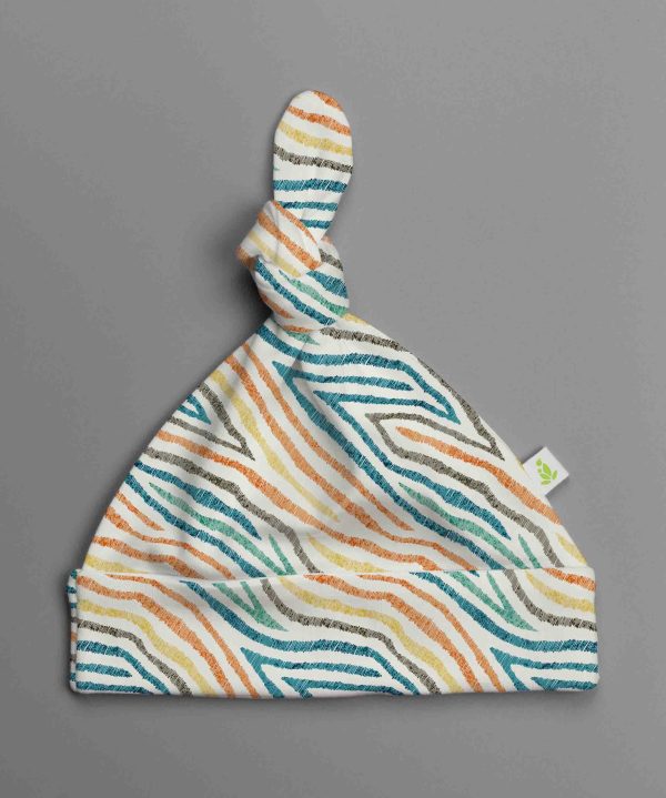 Motley Stripes Knotted Beanie-imababywear