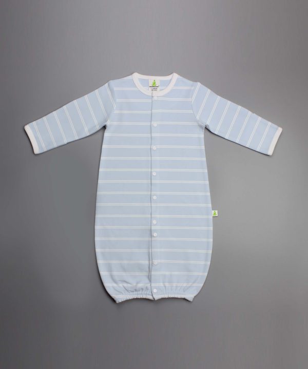 Cool Blue Stripes Convertible Sleepsuit-imababywear
