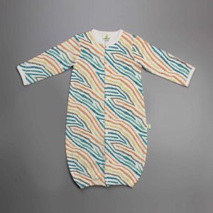 Motley Stripes Convertible Sleepsuit-imababywear