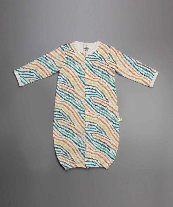 Motley Stripes Convertible Sleepsuit-imababywear