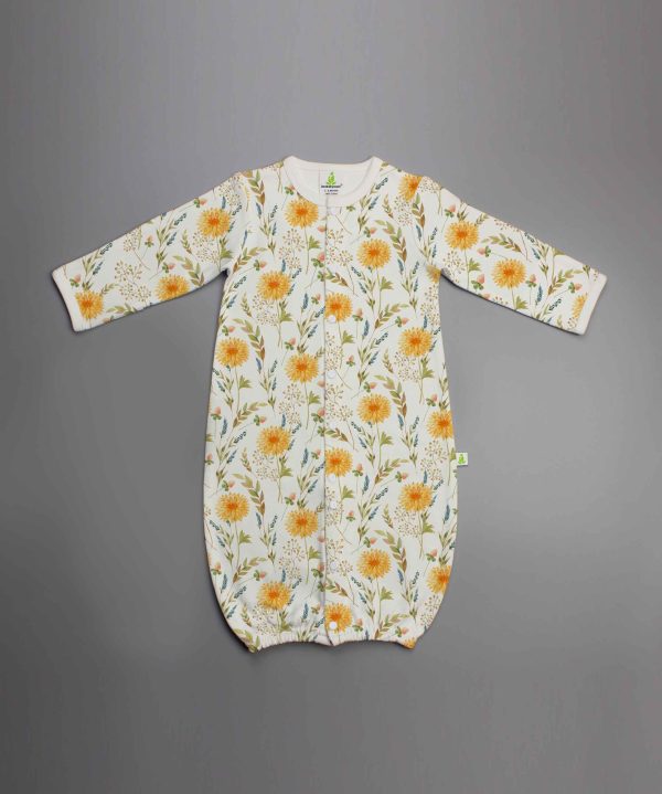 Floral Garden Convertible Sleepsuit-imababywear