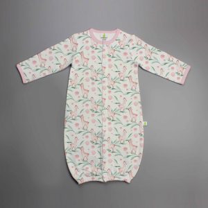 Pink Alpaca Convertible Sleepsuit-imababywear