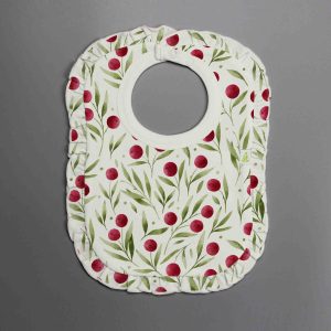 Red Cherry Frill Bib-imababywear