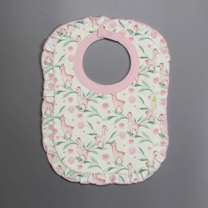 Pink Alpaca Frill Bib-imababywear