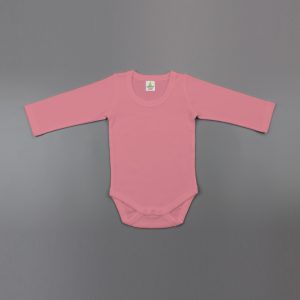 Strawberry Pink Full Sleeve Bodysuit-imababywear