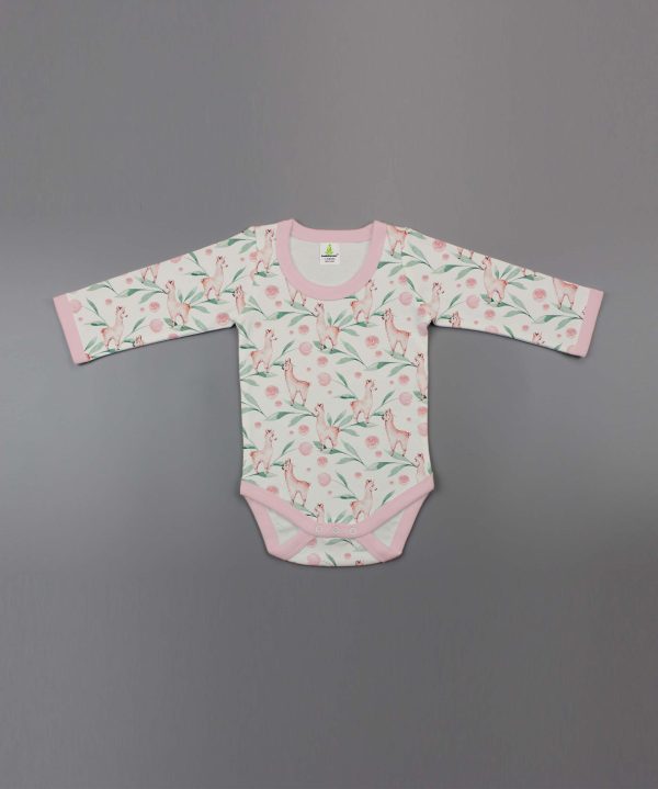 Pink Alpaca Full sleeve Bodysuit-imababywear