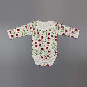 Red Cherry Fullsleeve Bodysuit-imababywear