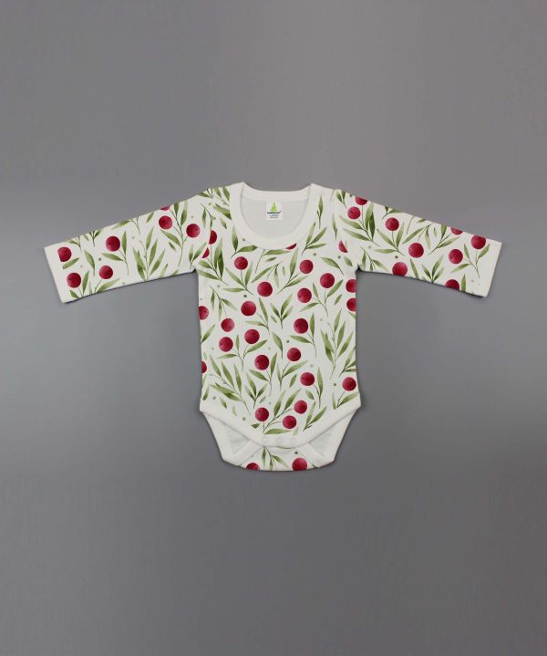 Red Cherry Fullsleeve Bodysuit-imababywear