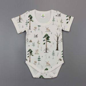 Tropical Woods Half Sleeve Bodysuit-imababywear