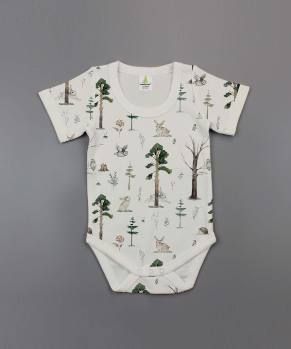 Tropical Woods Half Sleeve Bodysuit-imababywear