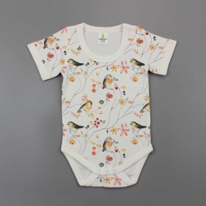 Little Finch Half Sleeve Bodysuit-imababywear