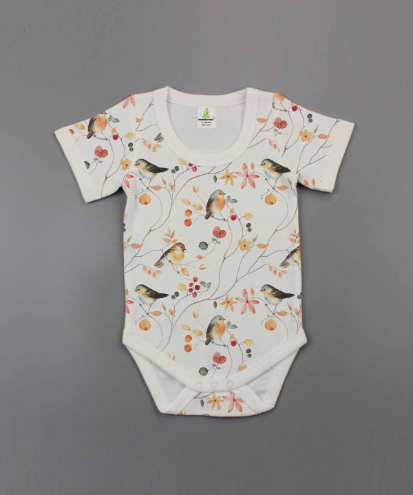 Little Finch Half Sleeve Bodysuit-imababywear