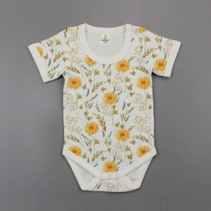 Floral Garden Half Sleeve Bodysuit-imababywear