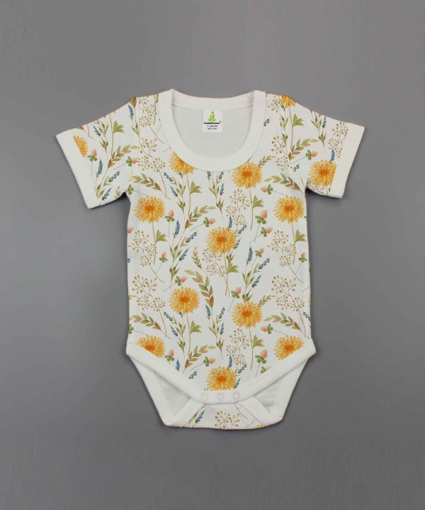 Floral Garden Half Sleeve Bodysuit-imababywear