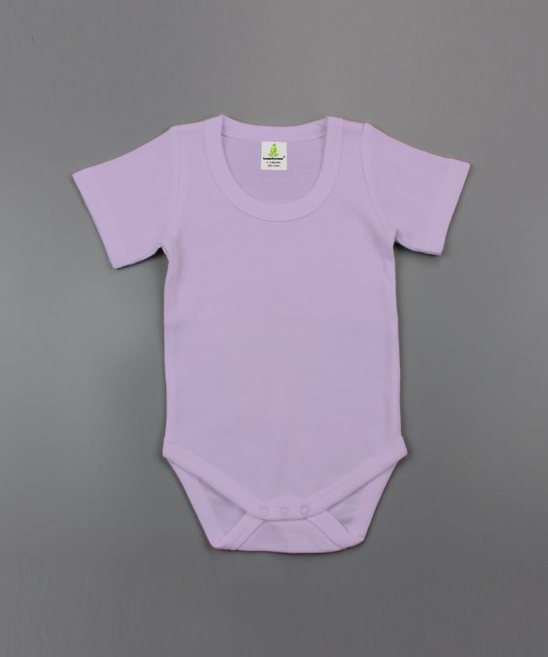 Lilac Half Sleeve Bodysuit-imababywear