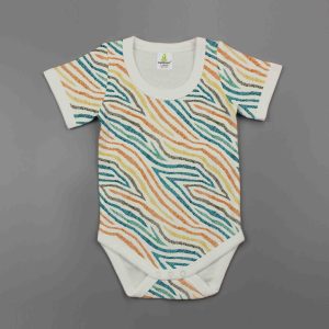 Motley Stripes Half sleeve Bodysuit-imababywear