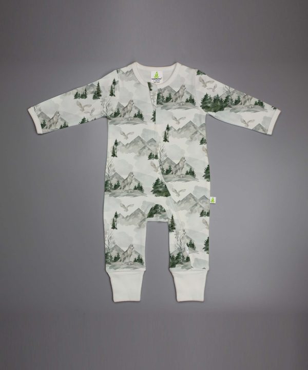 Rainforest Long Sleeve Zipsuit-imababywear