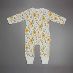 Floral Garden Long Sleeve Zipsuit