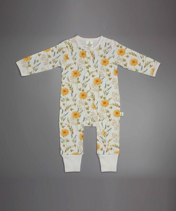 Floral Garden Long Sleeve Zipsuit