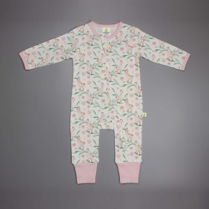 Pink Alpaca Long Sleeve Zipsuit-imababywear