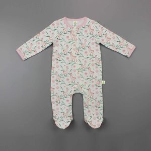 Pink Alpaca Long Sleeve Zipsuit With Feet-imababywear