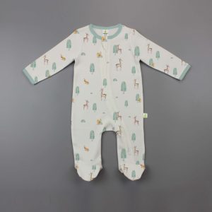 Taiga Deer Long Sleeve Zipsuit With Feet-imababywear