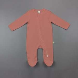 Rosetta Long Sleeve Zipsuit With Feet-imababywear