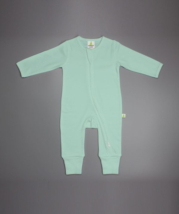 Mint Long Sleeve Zipsuit-imababywear