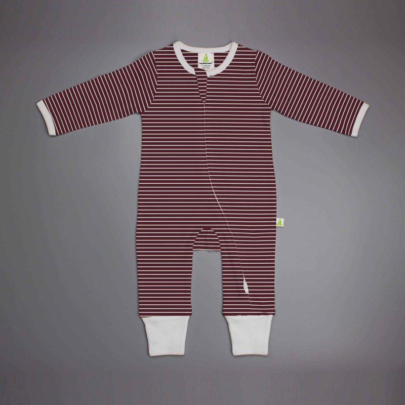Pink Marl Long Sleeve Zipsuit