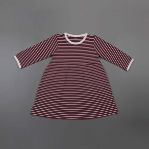 Maroon Stripes Priscilla Gown-imababywear