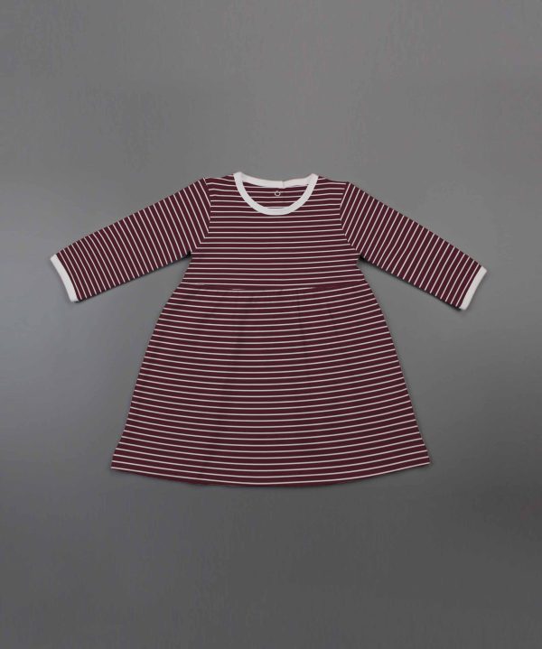 Maroon Stripes Priscilla Gown-imababywear