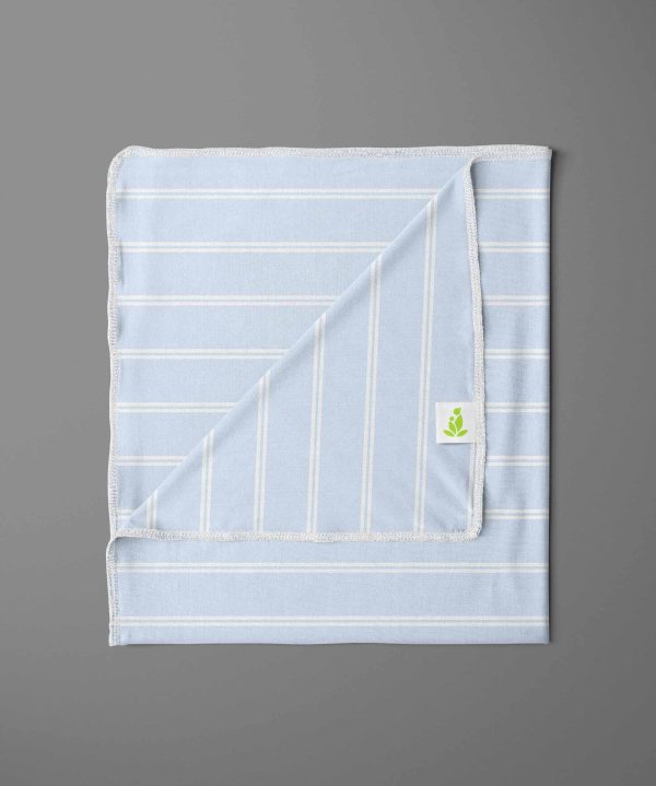 Cool Blue Stripes Receiving Blanket-imababywear