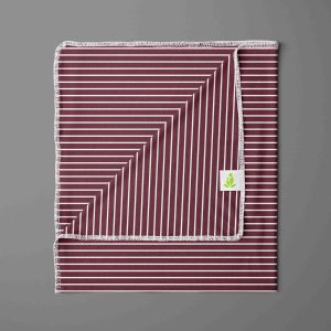 Maroon Stripes Receiving Blanket-imababywear