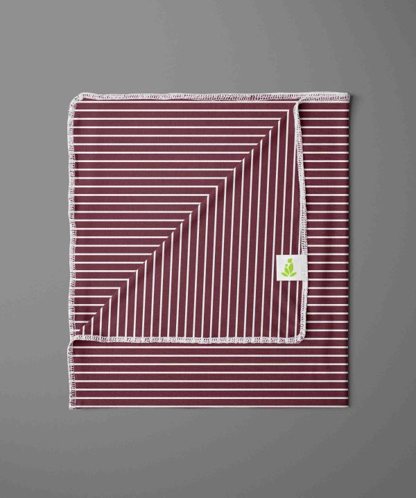 Maroon Stripes Receiving Blanket-imababywear